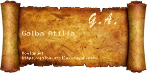 Galba Atilla névjegykártya